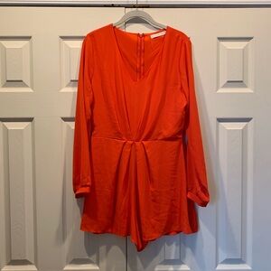 Francesca’s LUSH Orange Romper Size Medium